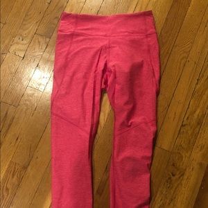 Outdoor Voices Hot Pink 3/4 Warmup Leggings